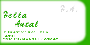 hella antal business card